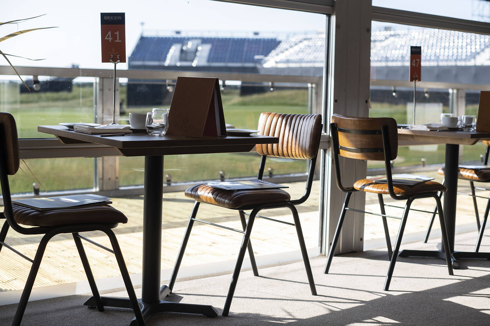 Chairs and tables in hospitality